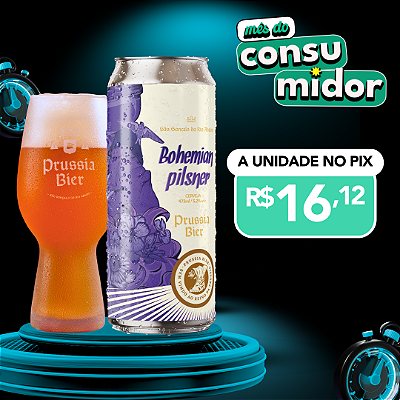 Bohemian Pilsner Prussia Bier unidade - Lata 473ml