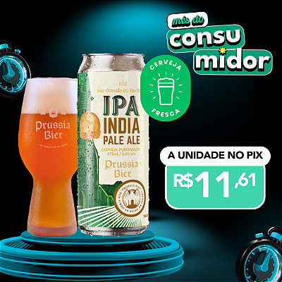 English IPA Prussia Bier unidade - Lata 473ml