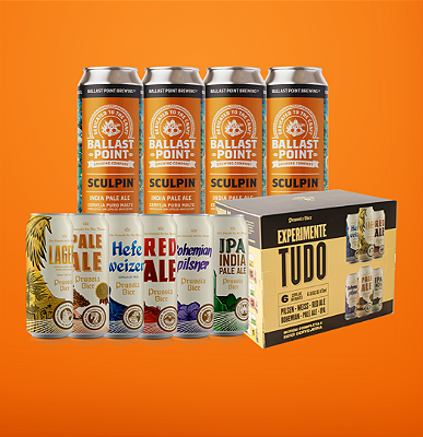 Ballast Point Sculpin + Experimente Tudo - 10 Latas 473m
