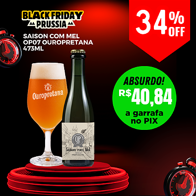 CERVEJA OP 07 - SAISON COM MEL - GARRAFA 375ML