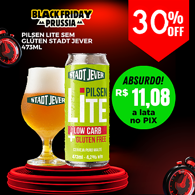 CERVEJA STADT JEVER PILSEN LITE SEM GLUTEN - LATA UNIDADE 473ML