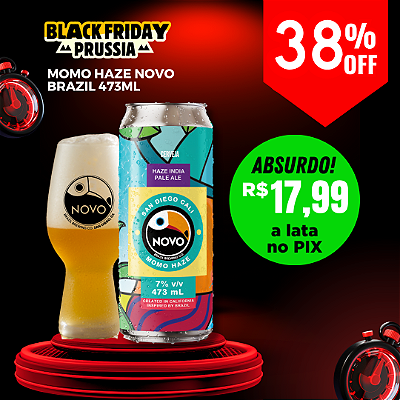 CERVEJA NOVO BRAZIL MOMO HAZY IPA - LATA UNIDADE 473ML