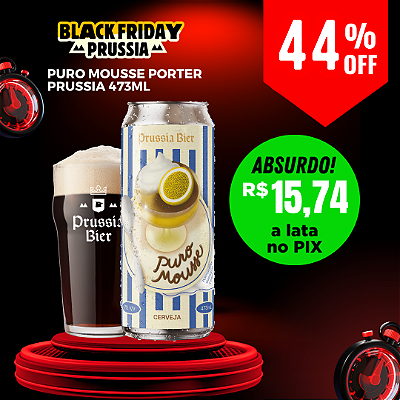 CERVEJA PURO MOUSSE PORTER - LATA UNIDADE 473ML