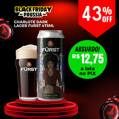 CERVEJA FURST CHARLOTE DARK LAGER SCHWARZBIER - LATA UNIDADE 473ML