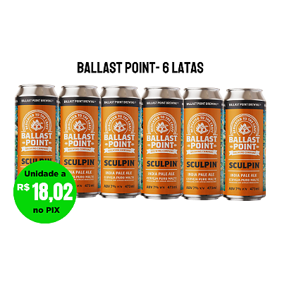 Ballast Point Sculpin – West Coast IPA - 6 Latas