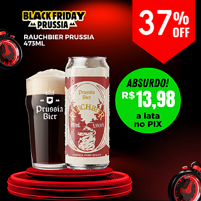 CERVEJA PRUSSIA BIER RAUCHBIER LATA 473ML UNIDADE