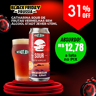 CERVEJA STADT JEVER CATHARINA SOUR SEM ALCOOL LATA 473ML UNIDADE