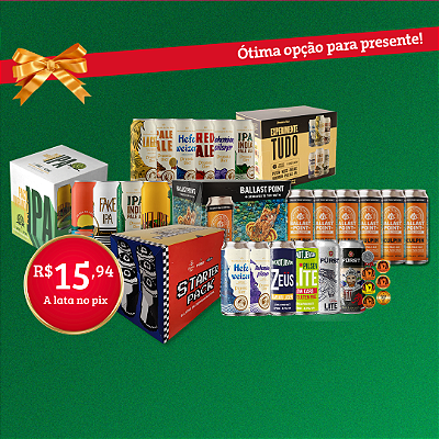 Todos os Packs! (Experimente Tudo, Pack de IPA, Ballast Point Sculpin e Starter Pack) – 22 Latas