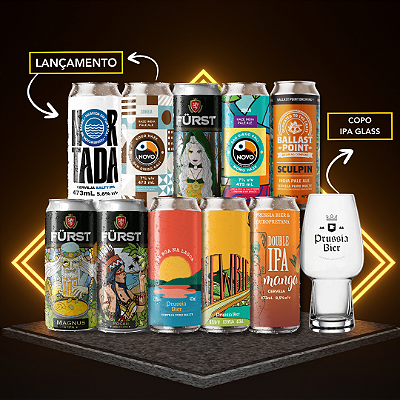 IPAs + IPA Glass – 10 latas + Copo