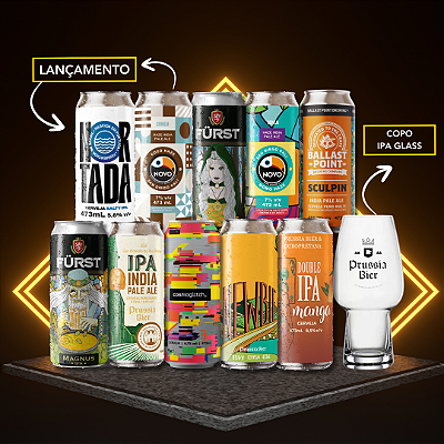 IPAs + IPA Glass – 10 latas + Copo