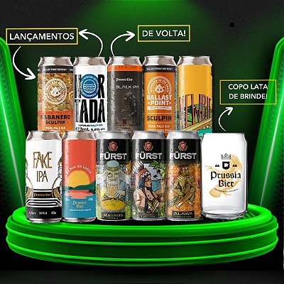Uma IPA de cada + Copo Lata – 10 Latas
