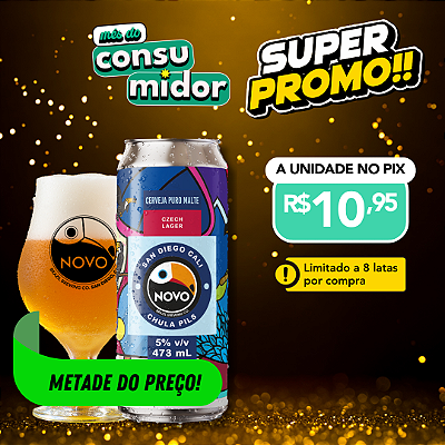 CERVEJA NOVO BRAZIL CHULA PILS CZECH LAGER 473ML UNIDADE