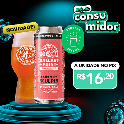 Grapefruit Sculpin (IPA com Grapefruit) Ballast Point unidade - Lata 473ml