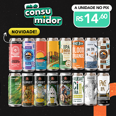 IPA Lover – Todas as IPAs do estoque – 16 latas de 473ml