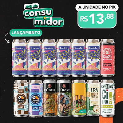 IPAs + Saiko Rice Lager – 14 latas de 473ml