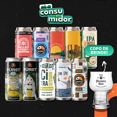 IPAs + Copo Hop Master – 10 latas de 473ml
