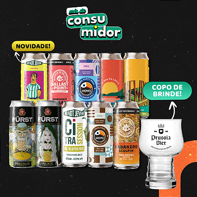 IPAs + Copo Hop Master – 10 latas de 473ml