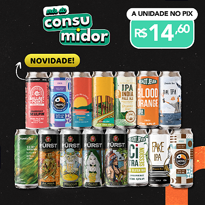 IPA Lover – Todas as IPAs do estoque – 15 latas de 473ml