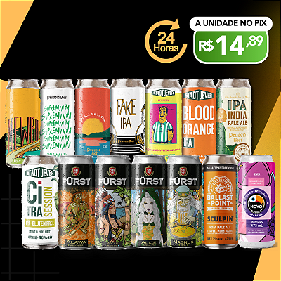 IPAmaniacos – Todas as IPAs do Estoque - 14 latas de 473ml