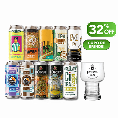 IPAs + Copo Hop Mster – 10 latas + copo