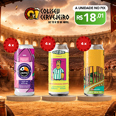 IPA + Double IPA + Triple IPA – 12 latas