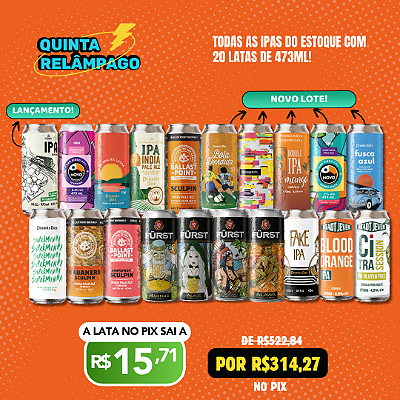 Quinta Relampago – Todas as IPAs do estoque – 20 Latas