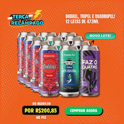 Terça Relâmpago – Escadinha Belga - Dubbel, Tripel, Quadrupel – 12 Latas