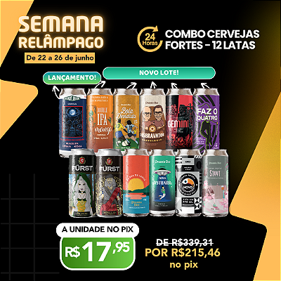 Cervejas Pancadas – cervejas fortes – 12 latas