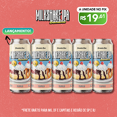 Milkshake de banana – 5 latas