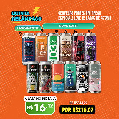 Quinta Relâmpago Pancada – cervejas fortes – 12 latas