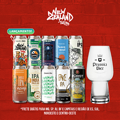 IPAs + IPA Glass New Zealand TNEIPA – 10 latas