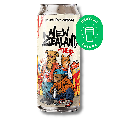 Cerveja New Zealand (Triple NEIPA) Prussia Bier + Cão de Rua - unidade - Lata 473ml
