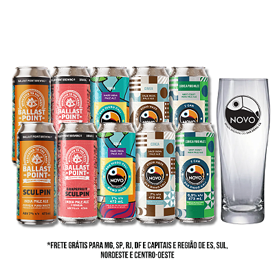 IPAs Cervejarias Americanas + Copo Novo Brazil – 10 latas