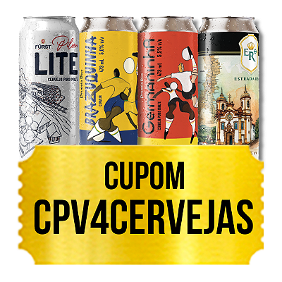 Cupom 4 cervejas (Germaninha, brazuquinha, Lite e Estrada Real) o desconto será aplicado*