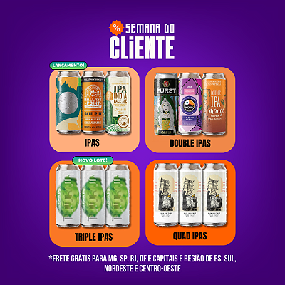 Escadinha de IPA - IPA, Double, Triple, Quad IPA - 12 Latas