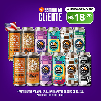 Escola Americana - Cervejarias Gringas - 12 Latas