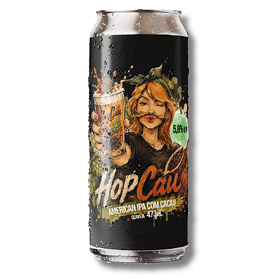 Cerveja Hopcau (American IPA com Cacau) Confia na Mari + Prussia unidade - Lata 473ml