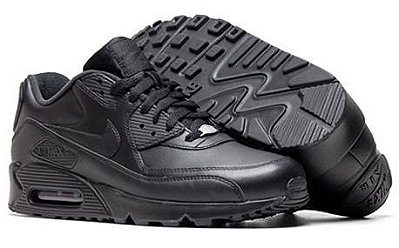 air max 90 preto de couro