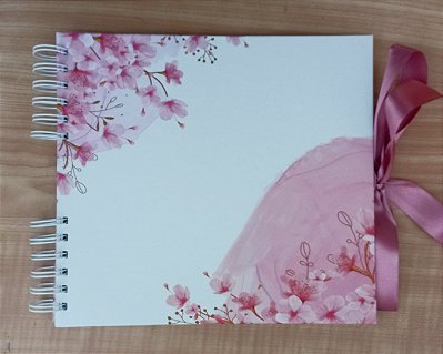 Álbum Decorado Aquarela Rosa