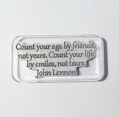 Carimbo de Acrílico Frase John Lennon