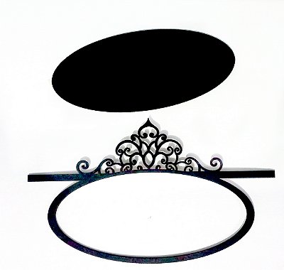 Chipboard adesivado Moldura com Arabescos