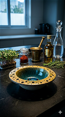 Bowl com borda decorada