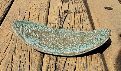 Saboneteira rendada oval verde