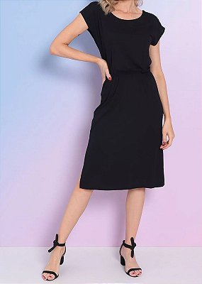 Vestido Maria Paes Preto Midi