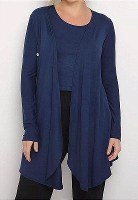 Conjunto Regata e Ponche Azul Marinho