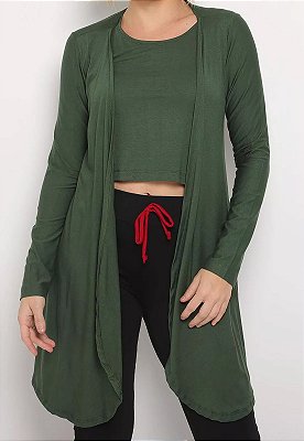 Conjunto Regata e Ponche Verde Militar