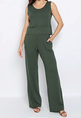 Conjunto Maria Paes Calça e Regata Verde