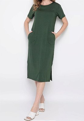 Vestido Maria Paes Midi de Manga Verde