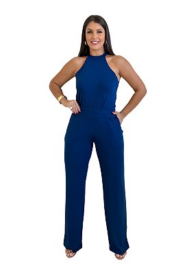 Conjunto  Maria Paes Calça e Blusa Marinho