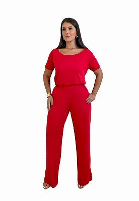 Conjunto  Maria Paes Calça e Blusa  Vermelho